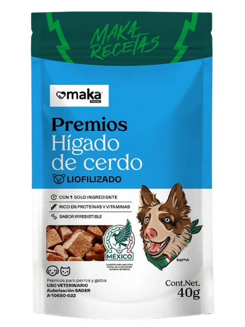 Premios de Hígado de Cerdo Liofilizado - Perros y Gatos