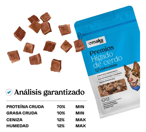 Premios de Hígado de Cerdo Liofilizado - Perros y Gatos