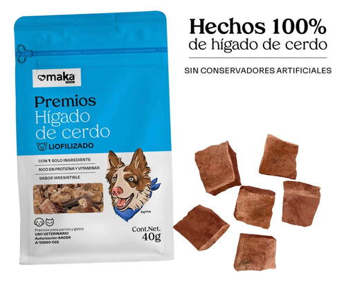 Premios de Hígado de Cerdo Liofilizado - Perros y Gatos